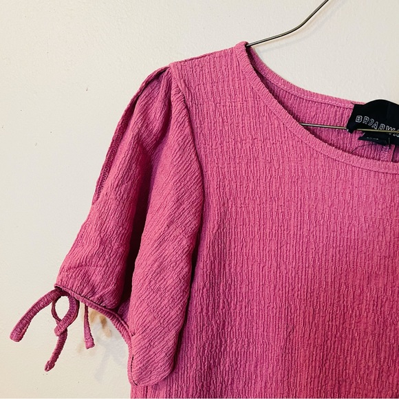 NWT Tie Detail Raspberry Pink Top - Picture 2 of 7